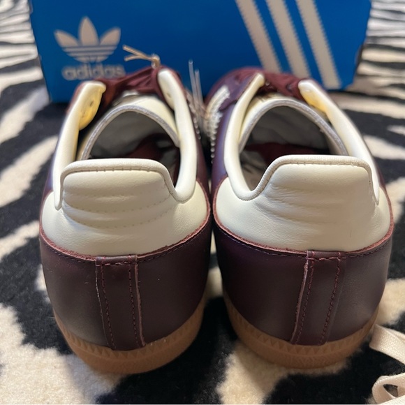 NWT Adidas Samba OG W Maroon Cream White Gold Metallic Sneakers Size Women’s 7 - Picture 12 of 16
